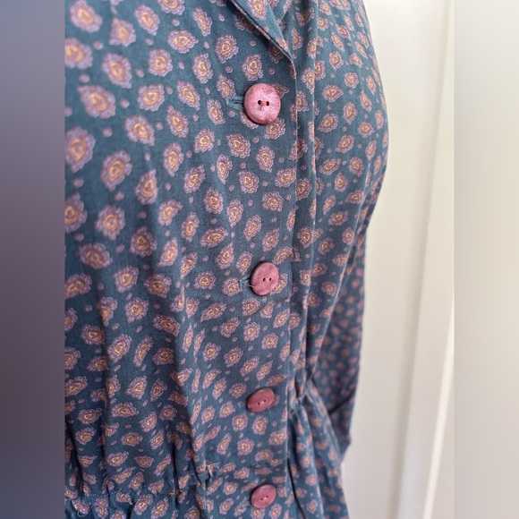 Vintage Paisley Cotton Dress Size US S - Picture 3 of 4